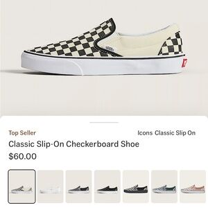 Vans Slip-On Black and White Checkerboard Sneakers